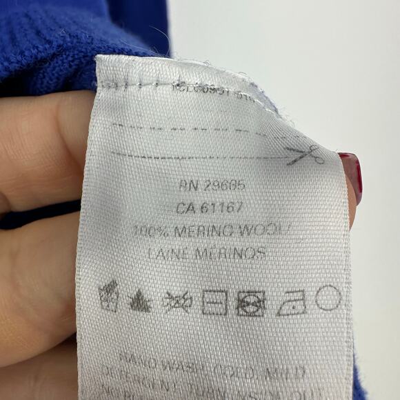 Pendleton Womens M Turtleneck Wool Sweater Blue Slim Fit 70s Style Preppy - Picture 6 of 10